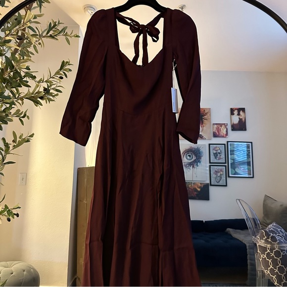 Reformation Mara Dress in Prune 0 NWT - Picture 14 of 14